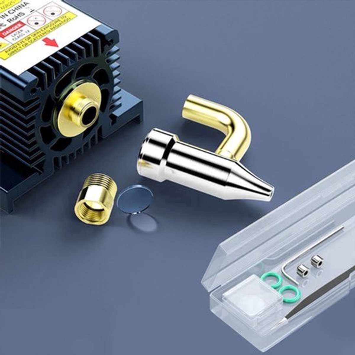 Lasergraveermachine - Graveerset - Graveerder - Graveerapparaat - 10W - Precisie Laser Cutter met Automatische Luchtpomp - 0.06x0.08mm Focus - 32-bit Controller - 410x400mm Werkgebied - voor Graveren en Snijden van Hout, Leer, Acryl