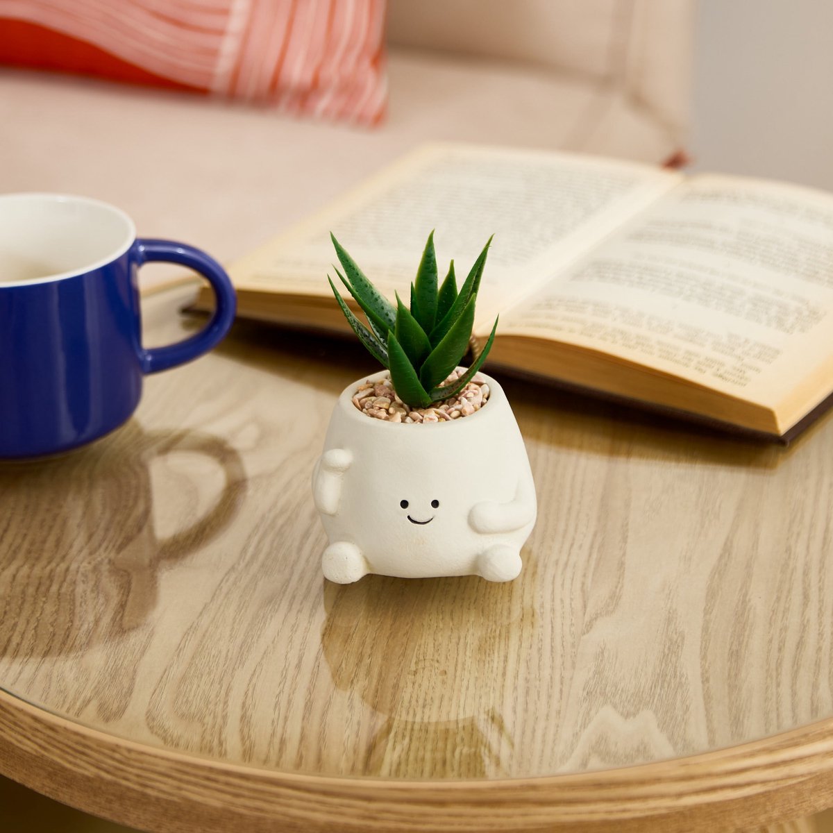Atmosphera Nippo Kruiden Kunstplant met Pot - 8x8x12cm - Wit