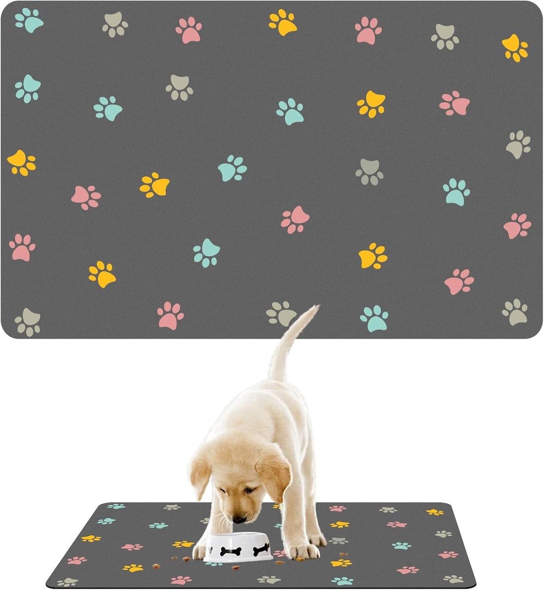 Super Absorberende Voedingsmat voor Honden en Katten, 60 x 40 cm, Antislip en Waterdicht, Ideaal voor Eten en Drinken