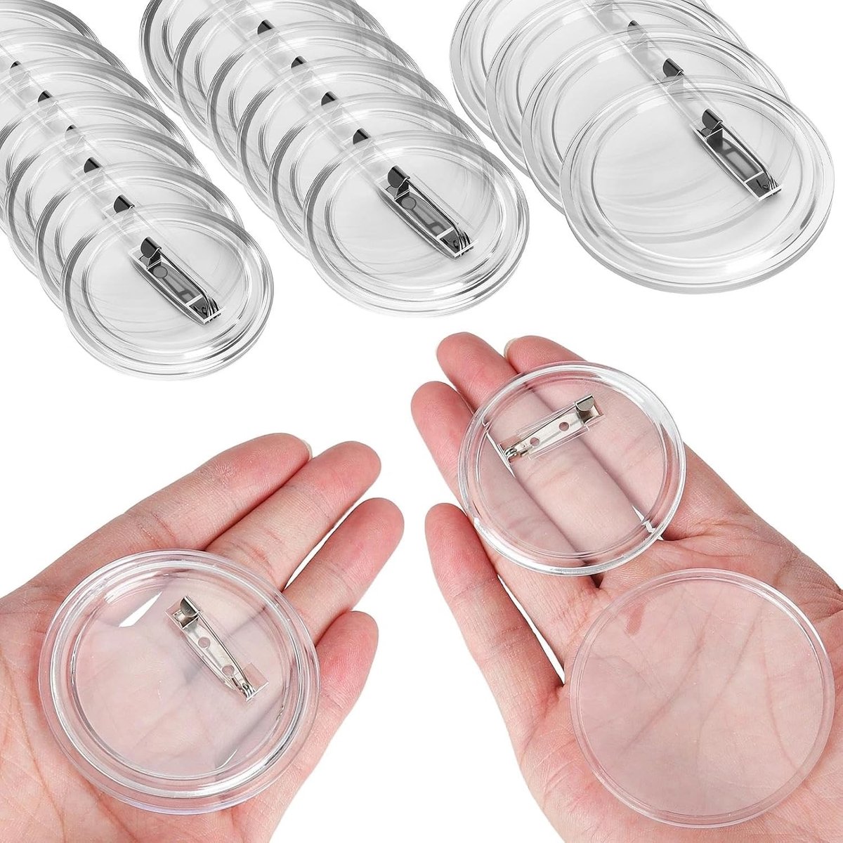 Buttonmachine 58 mm - Transparante Acryl Buttons - 37 mm, 44 mm en 58 mm - Zelfmaakset voor Creatieve Badges