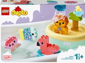 LEGO® DUPLO® Mijn eerste pret in bad: drijvend diereneiland 10966 bouwspeelgoed voor baby's en peuters; eenvoudig te reinigen opbergspeelgoed voor in bad; spelenderwijs leren voor peuters vanaf 18 maanden (20 onderdelen)