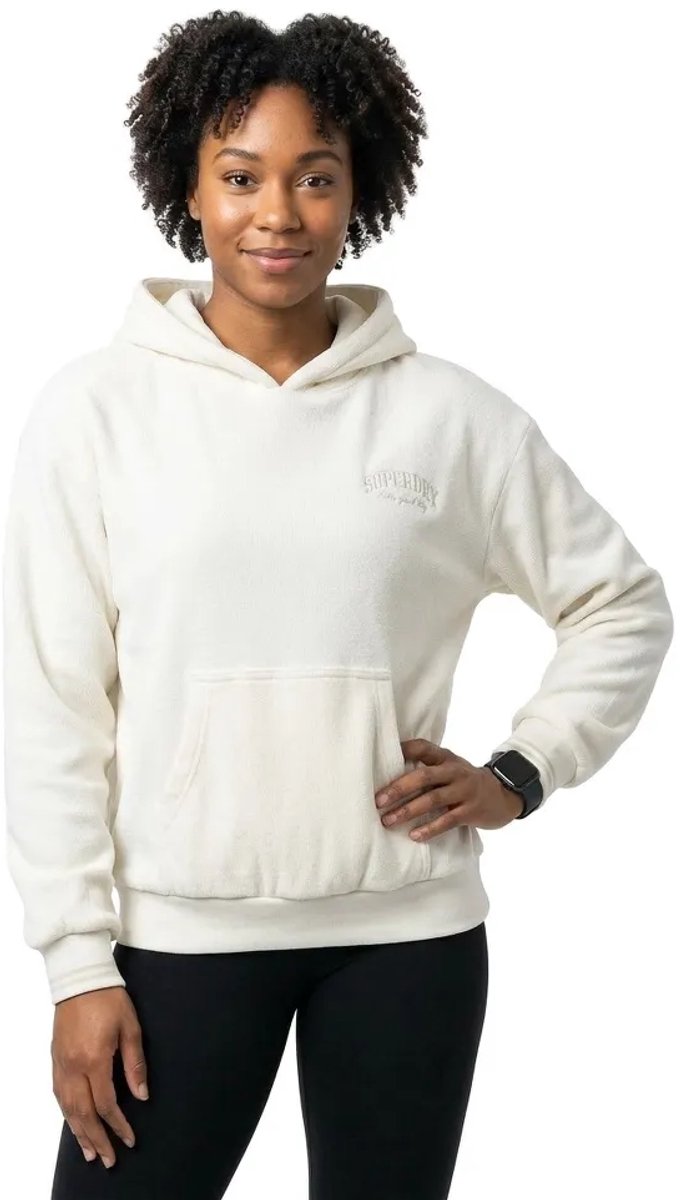 Superdry Trui Country Club Velour Loose Hood W2012545a 71d Off Dames Creme