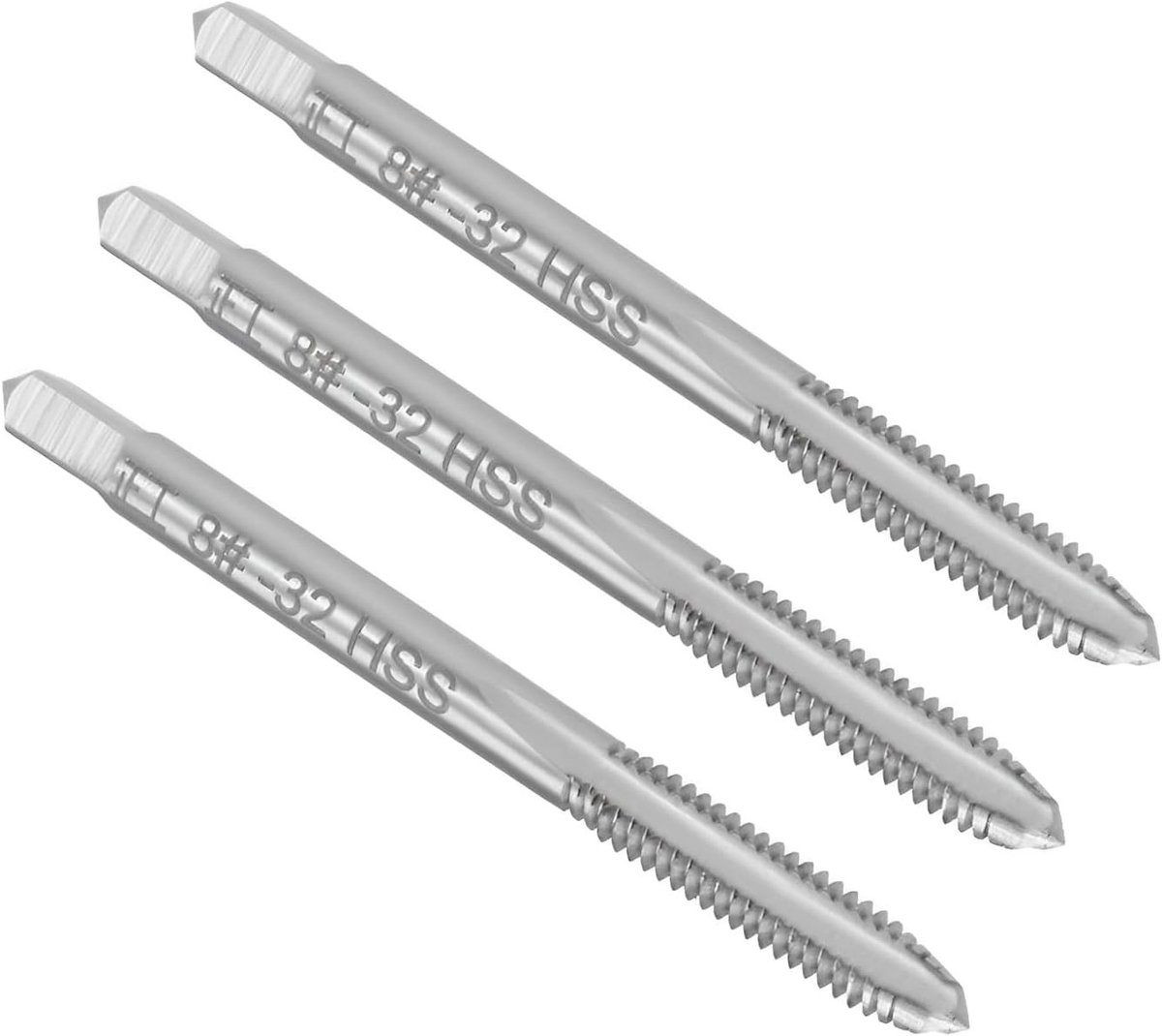Machinetraan 8-32 UNC voor boormachines en CNC-freesmachines, hoge snelheidstalen schroefdraad, precisiefrezen en tapmachines, 2B klasse 3 fluiten