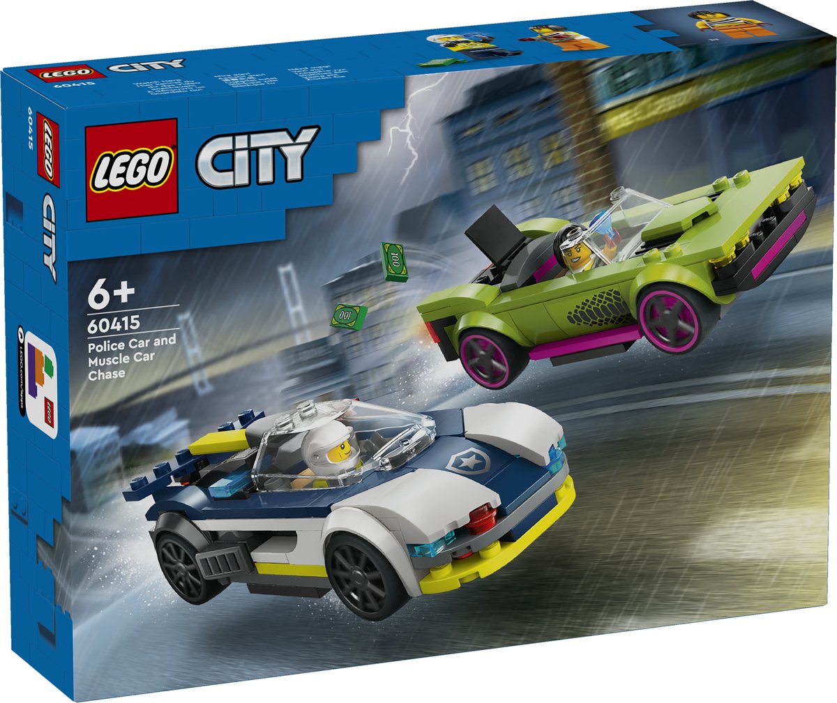 LEGO 60415 City Politiewagen en snelle autoachtervolging Politie Auto Speelgoed Set — afbeelding 22