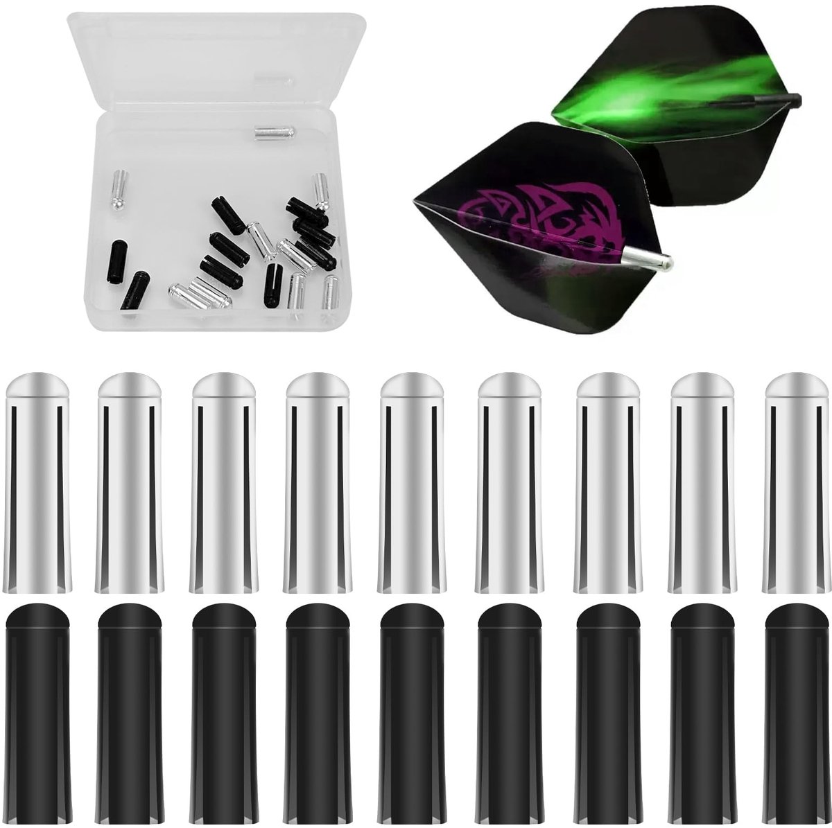 Dart Flight Beschermers - Aluminium - Voor een vaste hoek en langere levensduur - 18 stuks