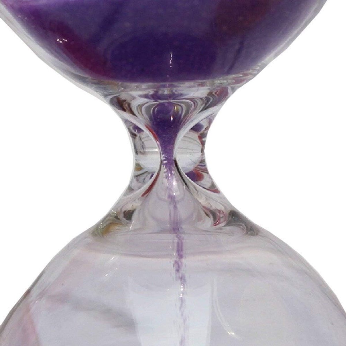 Kleurrijke Zandloper van Glas voor Thuisdecoratie - Perfecte Tijdmeter voor Kerst en Verjaardagscadeau (5 Minuten, Paars)