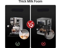Espressomachine – 20 Bar – Compact Koffiezetapparaat - Semi-Automatisch - 1.1L - 1450W - ESE Pads - en Gemalen Koffie – RVS - Heetwaterfunctie