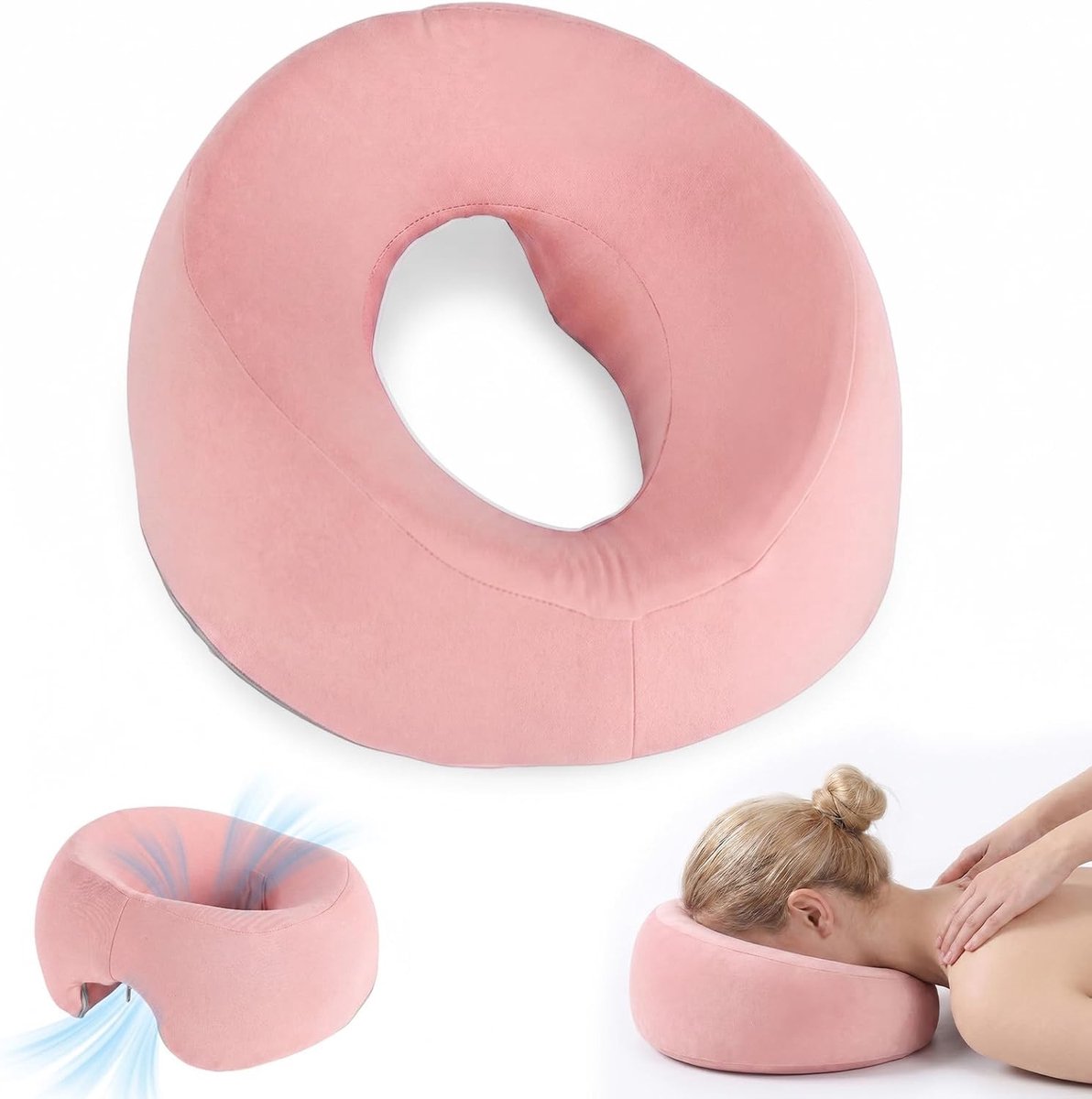 Gezichtskussen - Wit - Ergonomisch Traagschuim Massagekussen voor Ultieme Ontspanning