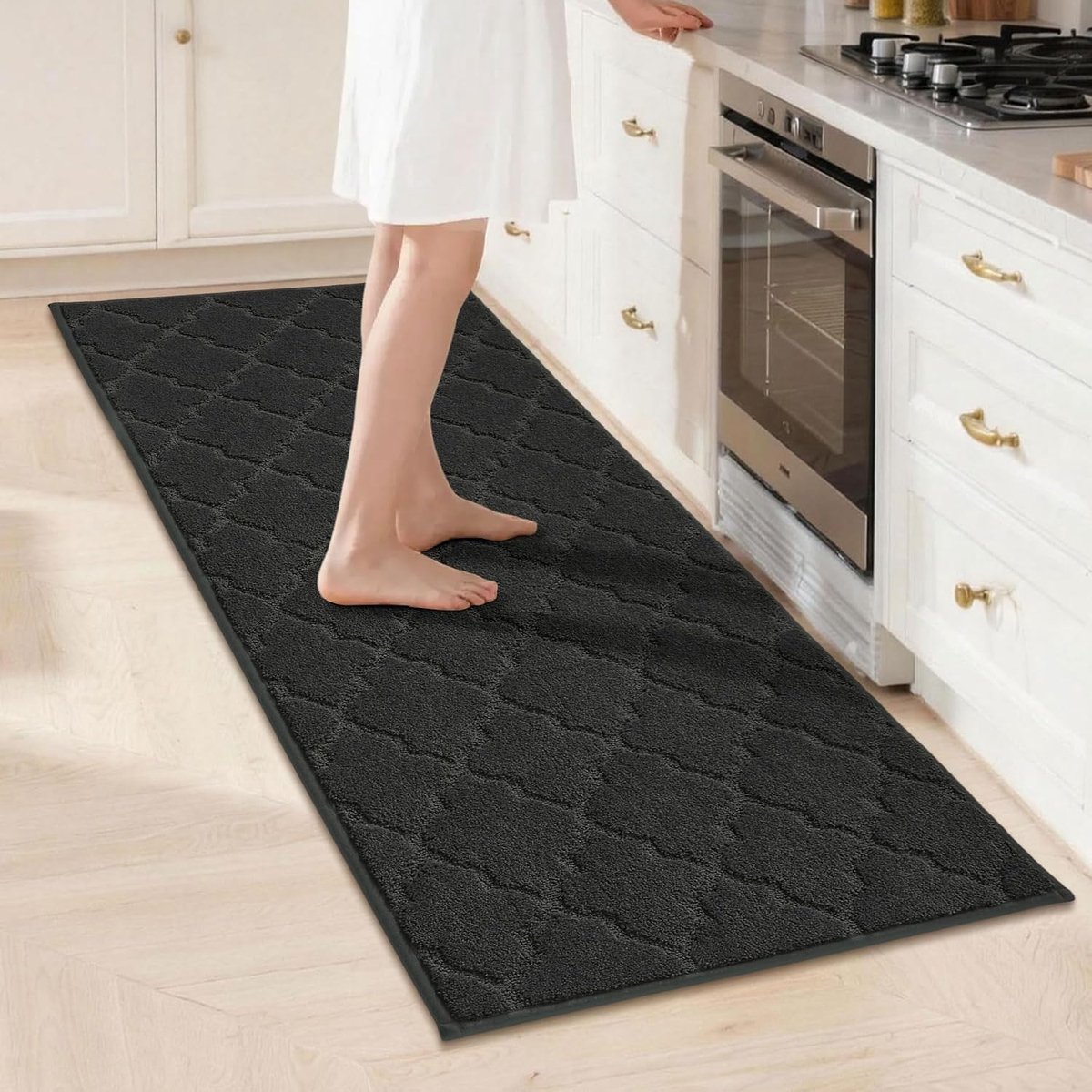 Keukenloper - 50 x 150 cm - Antislip - Machinewasbaar - Zwart