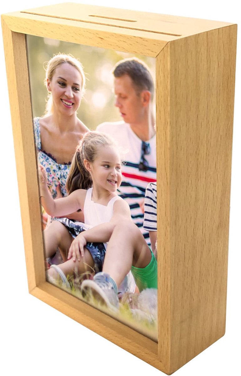 RoxNvm Spaarpot voor kinderen, 3D-spaarpot, geldcadeau, voor het opbergen van geld en foto's, leuke kamerdecoratie - ShopVlot
