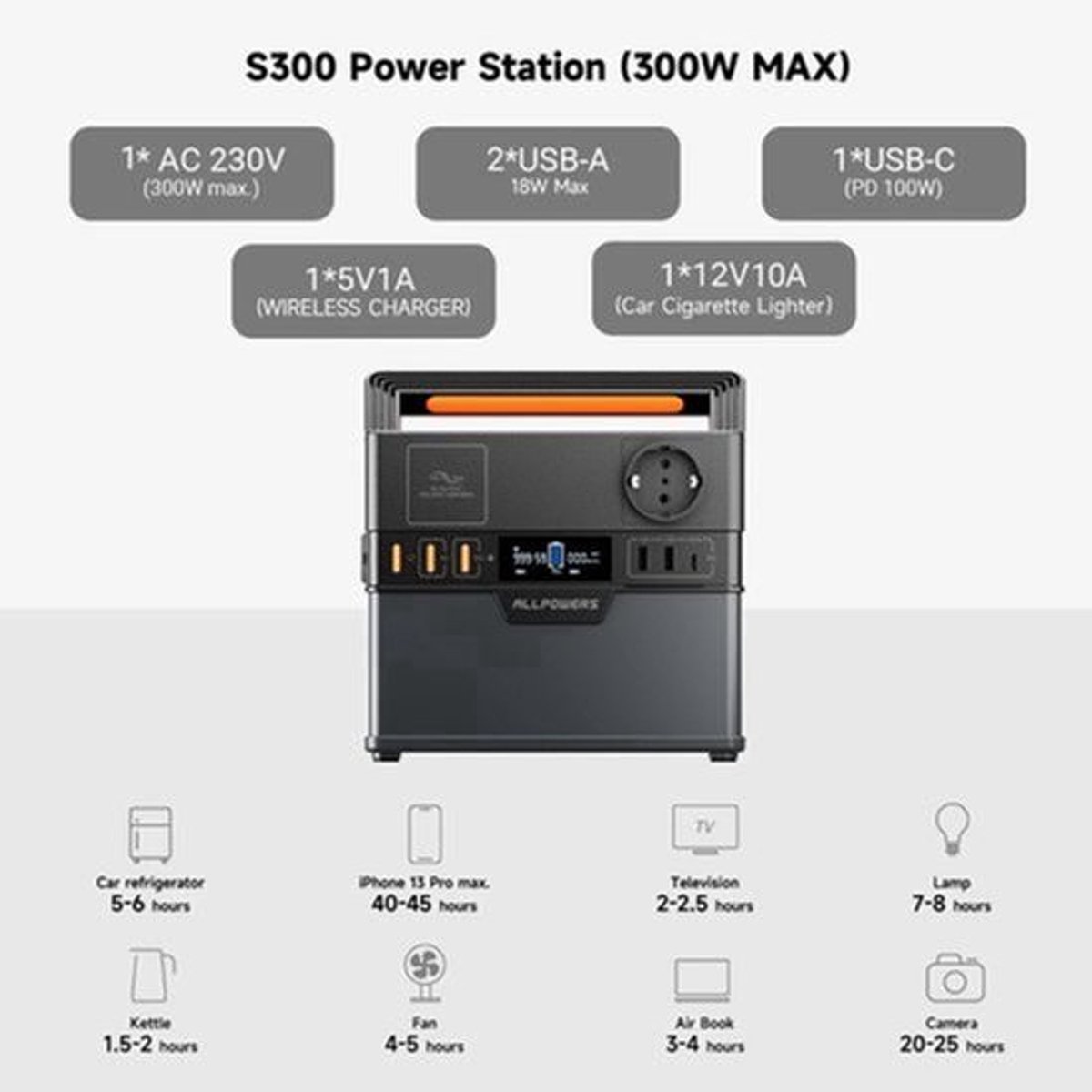 Powerstation - Generator - Aggregaat - Powerbank - Draagbare - 288Wh LiFePO4 - met 100W Opvouwbaar Zonnepaneel - voor Kamperen, Outdoor en Noodstroom