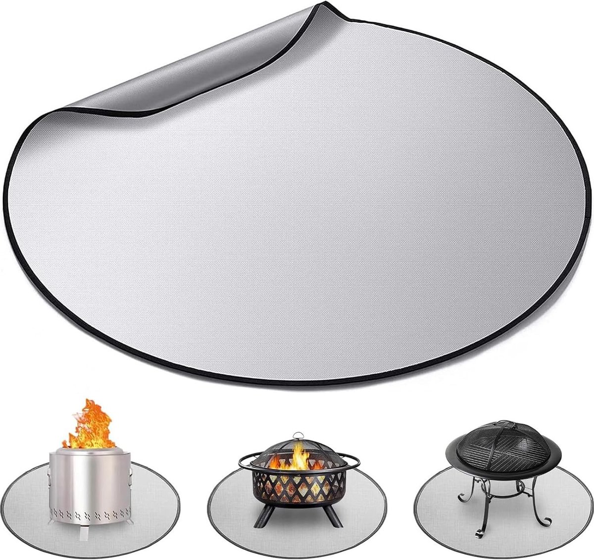 Vuurvaste Mat voor Tuin en Buitengebruik - 60 cm Brandveilige Ondergrond voor Barbecue en Vuurschaal