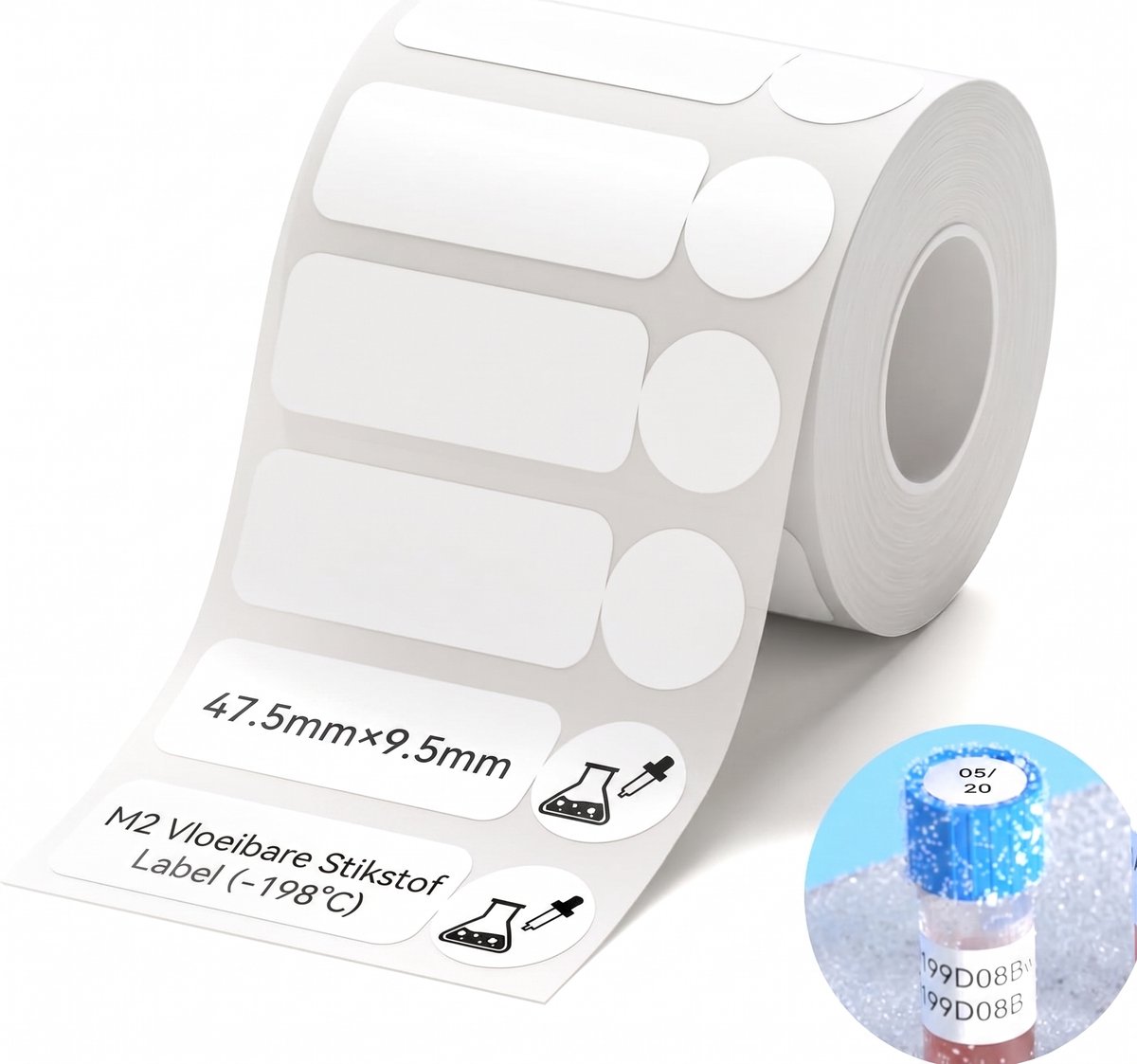 Niimbot - Labels/Etiketten M2/M3 - Medische en wetenschappelijke toepassingen - 47.5x9.5mm