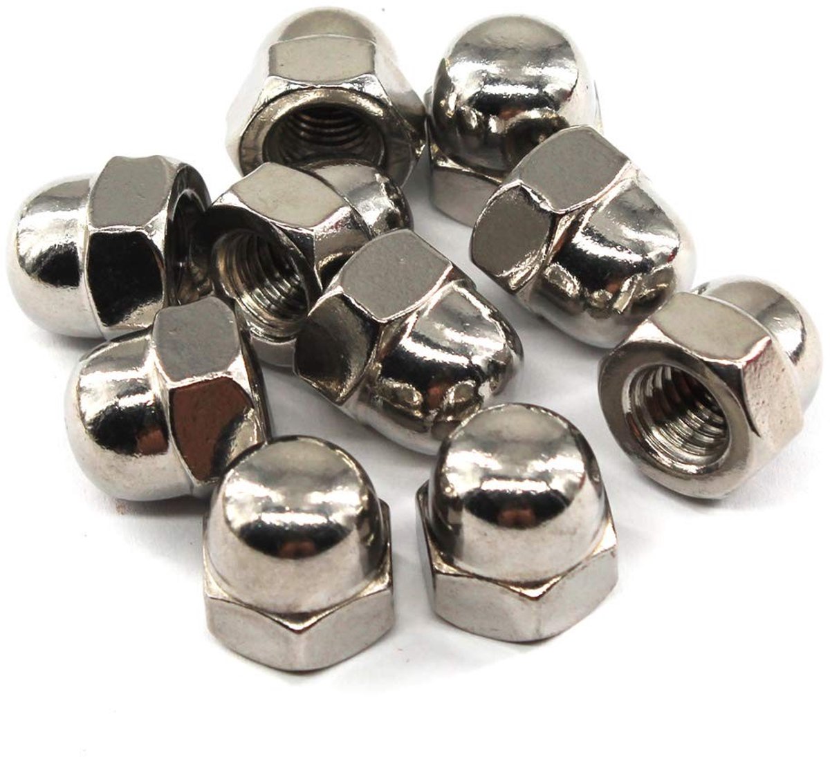 Set van 20 RVS M4 Hex Moeren en Acorn Moeren voor Duurzame Bevestiging en Montage