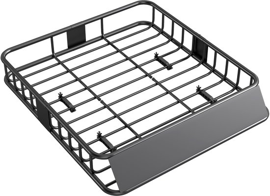 HOMCOM Dakdrager universeel tot 90,7 kg met winddeflector - Autodakdrager - Bagagedrager auto - Dakmand - Zwart