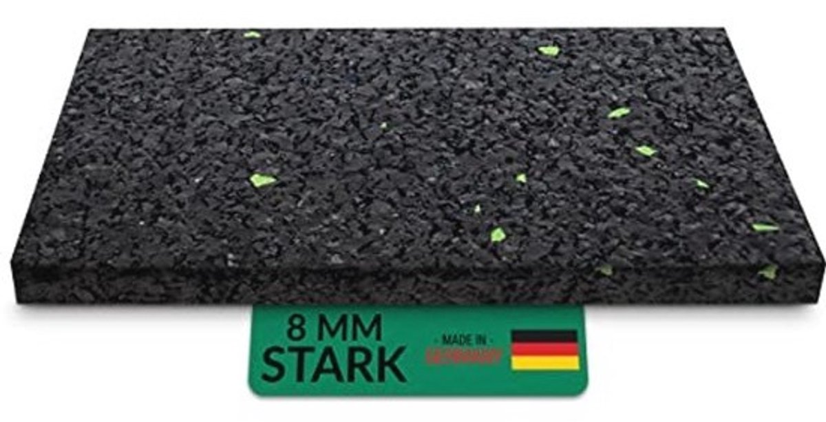 48 stuks 8 mm Terraspads voor terrasbouw, rubbergranulaat, 50 x 100 mm
