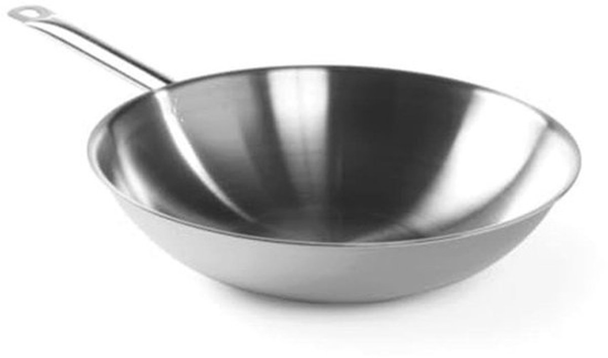 Wokpan 3-laags Rvs Ø360x(H)90mm - Duurzaam en slijtvast