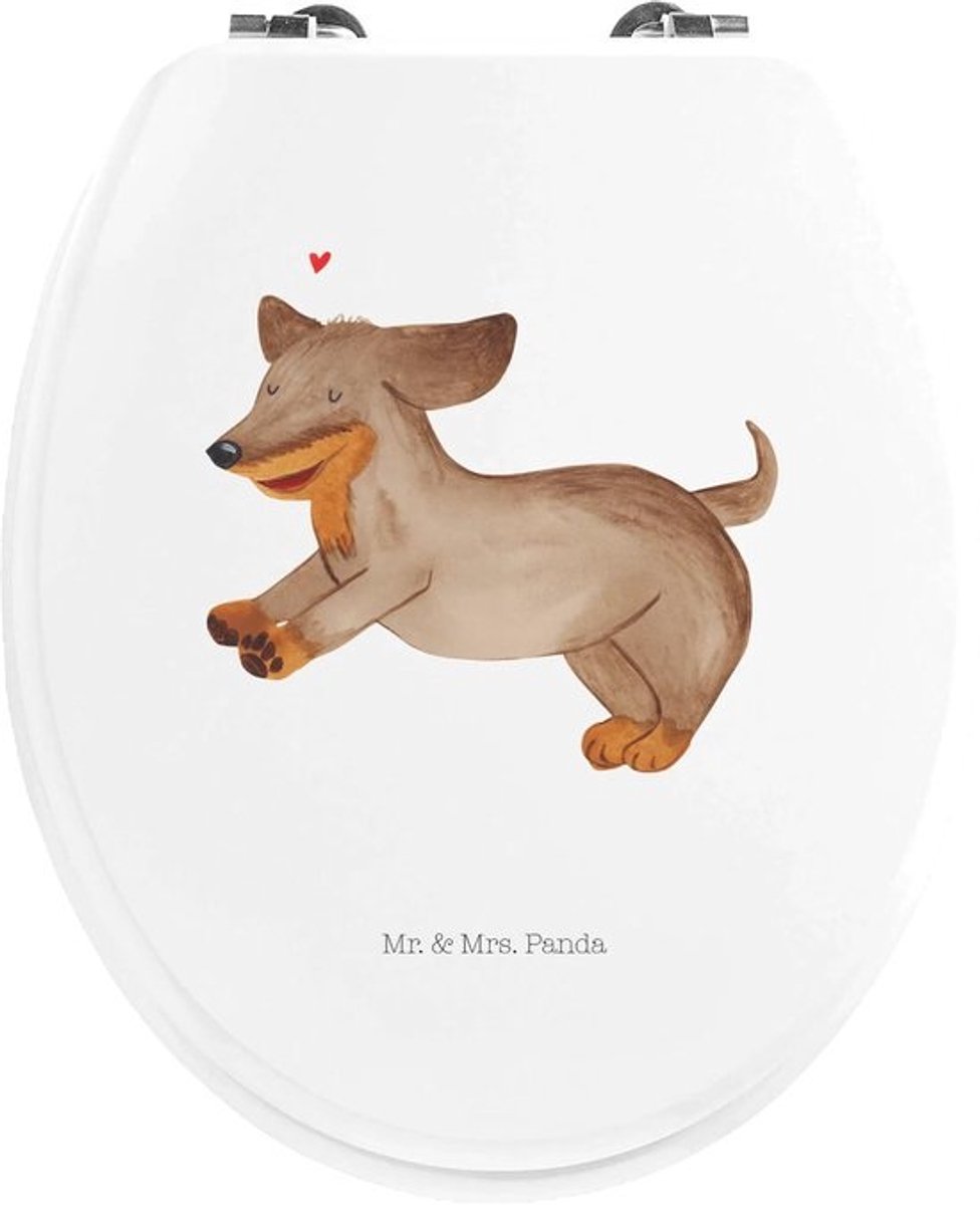 WC-bril met Dackel print - Ideaal cadeau voor hondenliefhebbers - Bruin