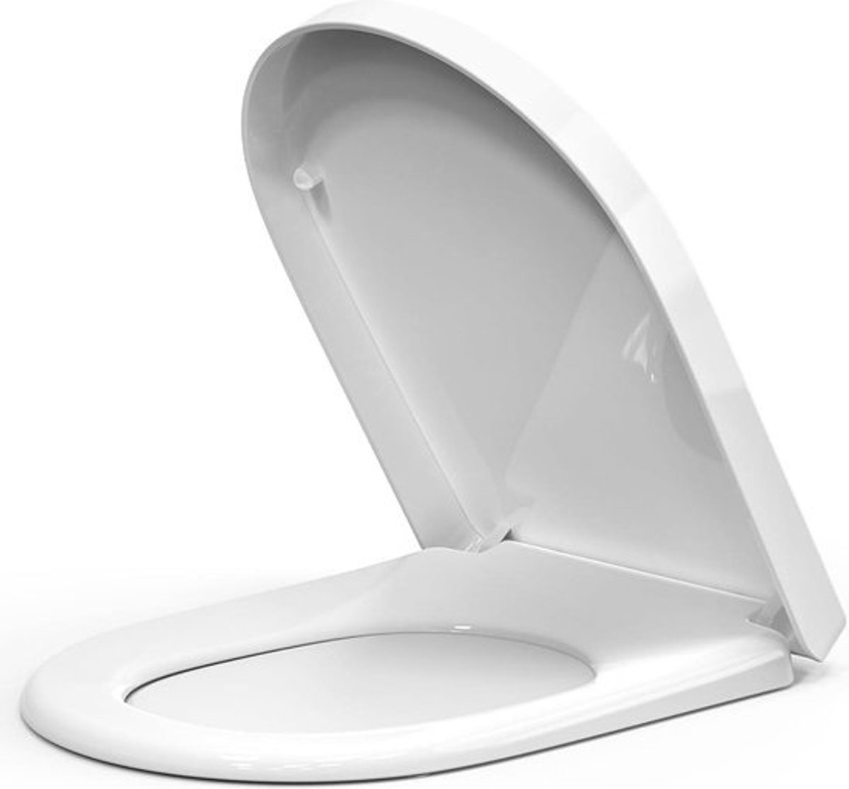 Premium wc-bril met softclosemechanisme en quick-release-functie - D-vorm - antibacterieel - wit Wc bril