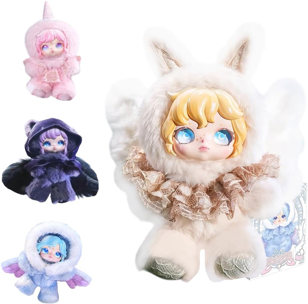 Pluche pop blind box, Snow Trace Whispers Series, 6,6 inch gevulde pluche figuren, schattige verzamelgeschenken (1 stuk)