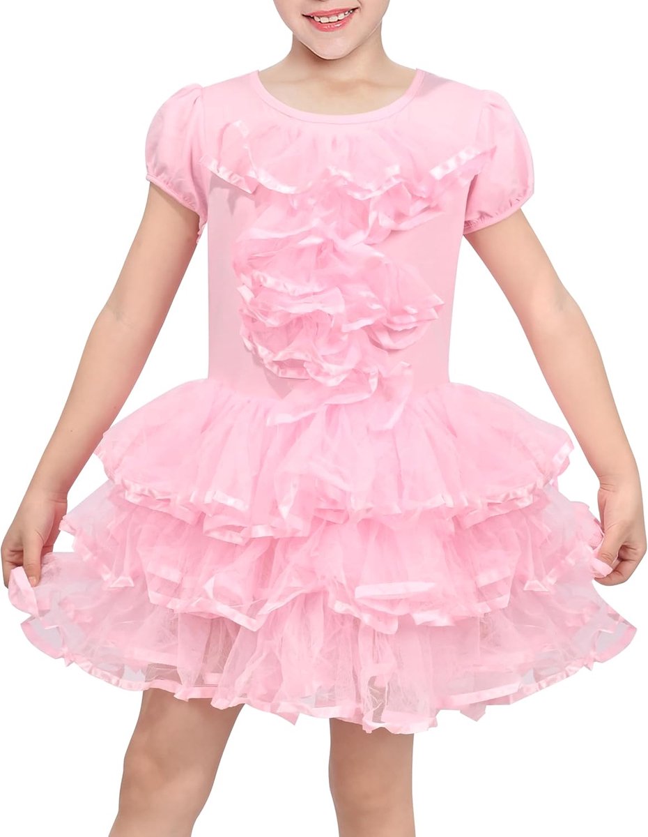 Jurk Roze Tutu Dansen Moe Rok Ballet Partij 3-7 jaar