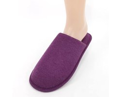 Ofoot Biologische katoenen antislip-huispantoffels voor dames, gezellig traagschuim wasbaar voor zomerslaapkamer, rubberen zool