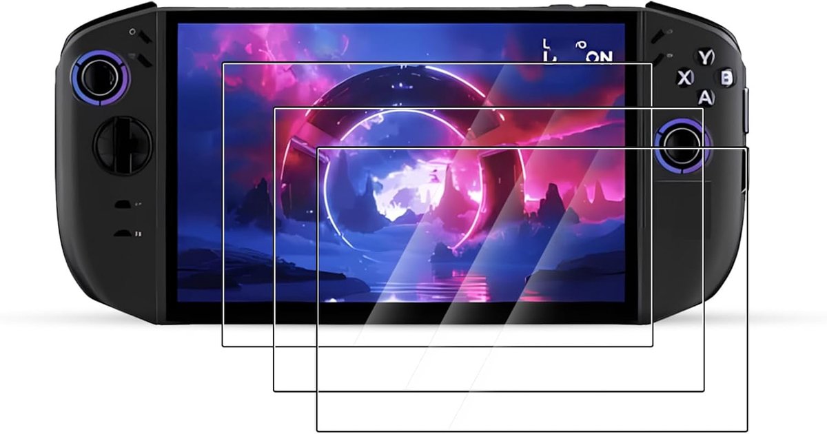 Displaybescherming voor Lenovo Legion Go 2, retro handheld videospelconsole, gehard glas, filmbescherming, luchtbelvrij, 9 HD helder, ultra bestendig, krasbescherming, 3 stuks