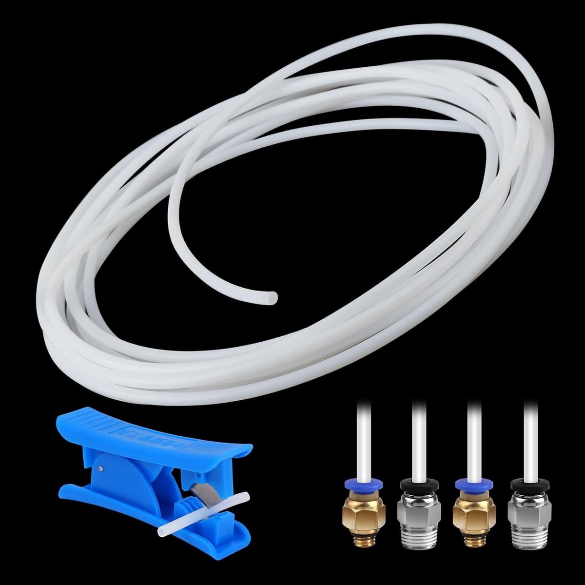 6 m PTFE Slang 2.5 mm ID x 4 mm OD voor 3D Printers, Inclusief Slangensnijder, Geschikt voor 1.75 mm Filament en Teflon Toepassingen
