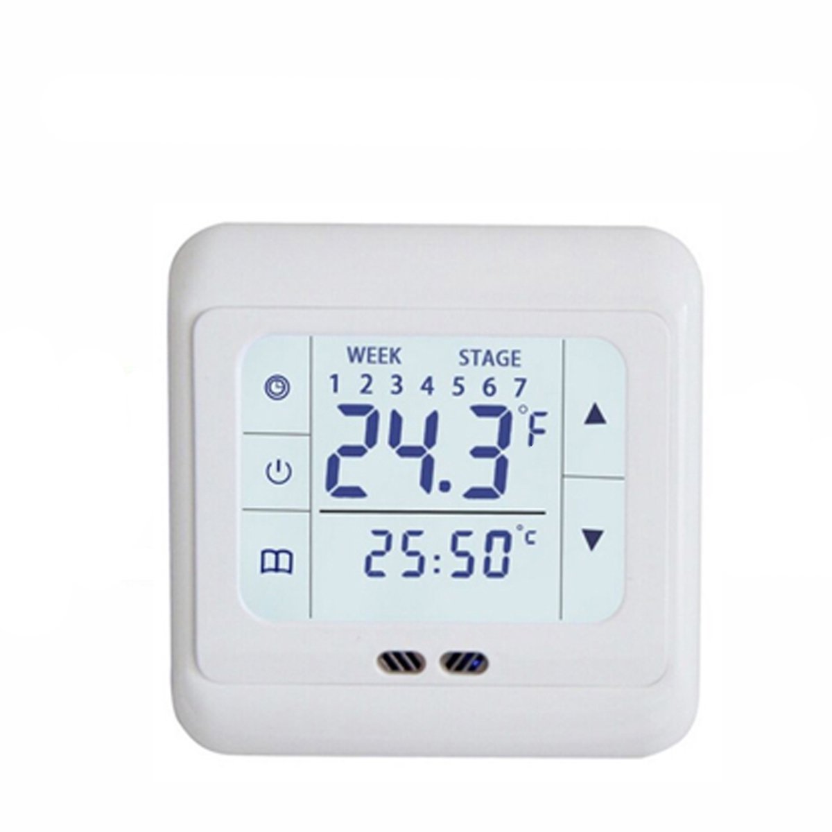 Digitale touchscreen-thermostaat voor binnen - Thermostaatregelaar - Geschikt voor vloerverwarming - Wit