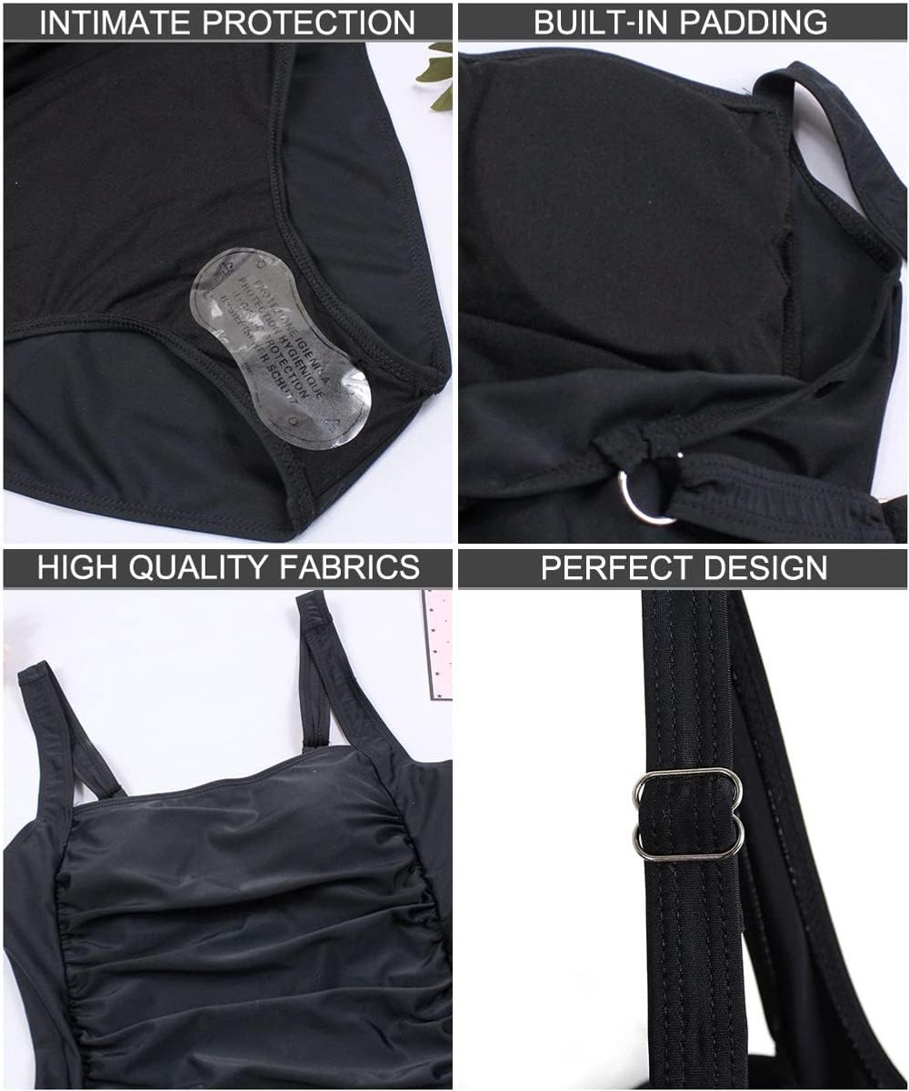 Badpak voor dames, buik, eendelig, buikreducerend, hoge taille, eendelig badpak voor vrouwen, sexy U-hals, bikinisets