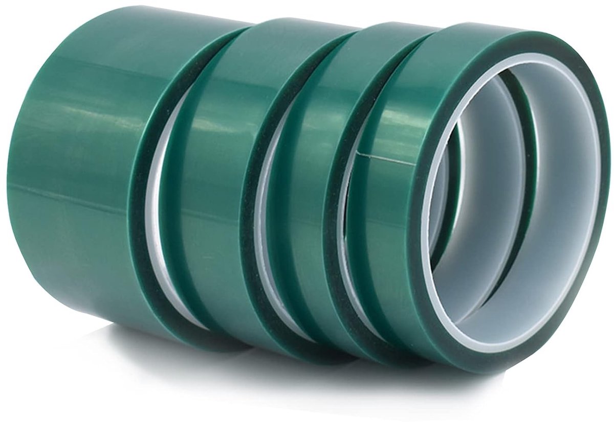 Hittebestendige tape van 0,05 mm - 5 rollen voor hoge temperaturen, ideaal voor circuitborden en elektronische componenten, 33 meter lang