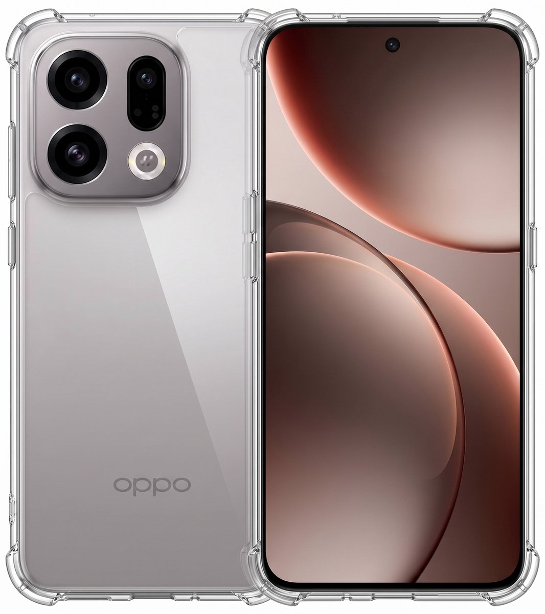 Hoesje geschikt voor Oppo Find X9 / X9s – CrystalClear Back Cover – Schokbestendig – Transparant