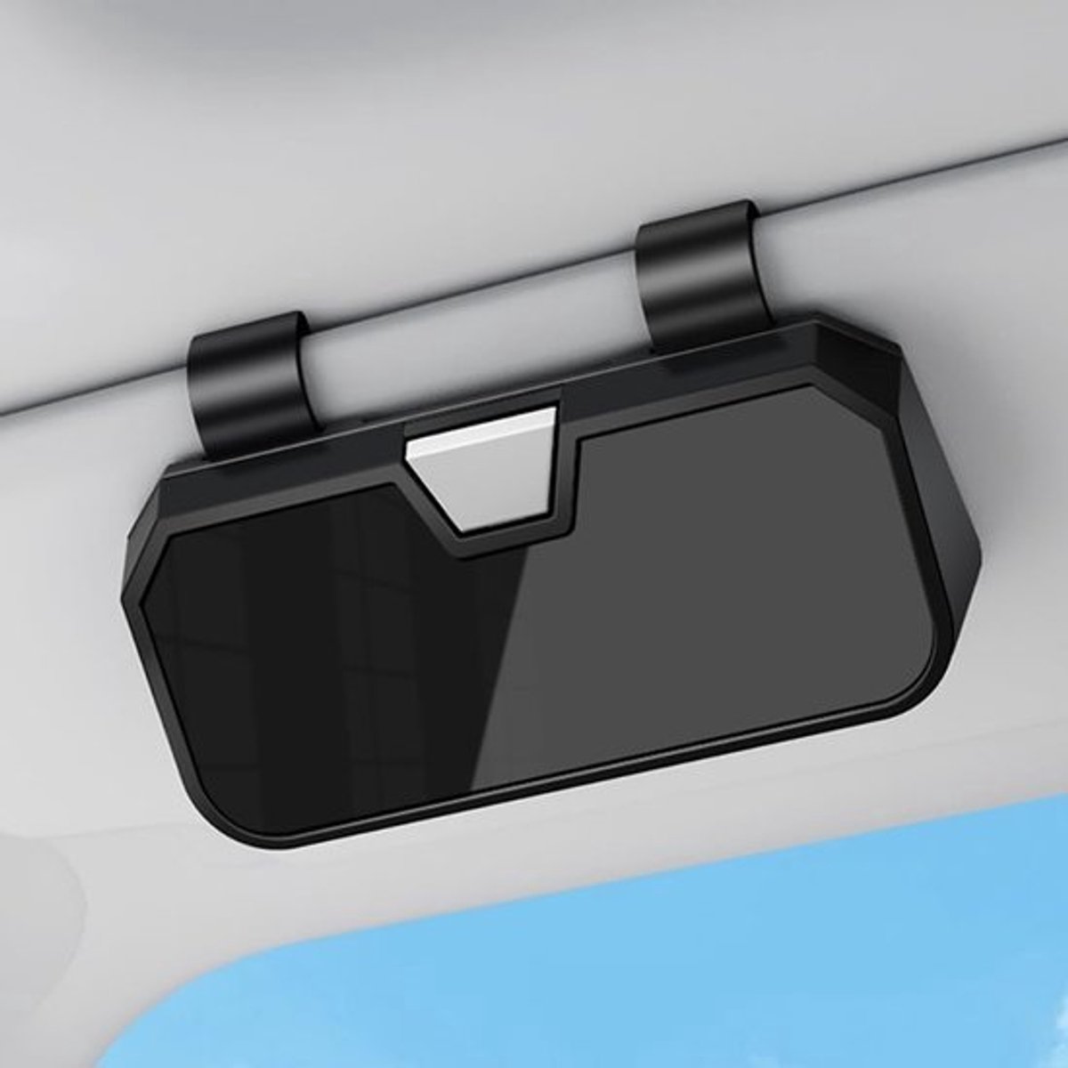 Brillenkoker Auto - Zonnebrilhouder Organizer - Veilig Opbergen - Eenhandige Bediening - Niet gespecificeerd - Zwart