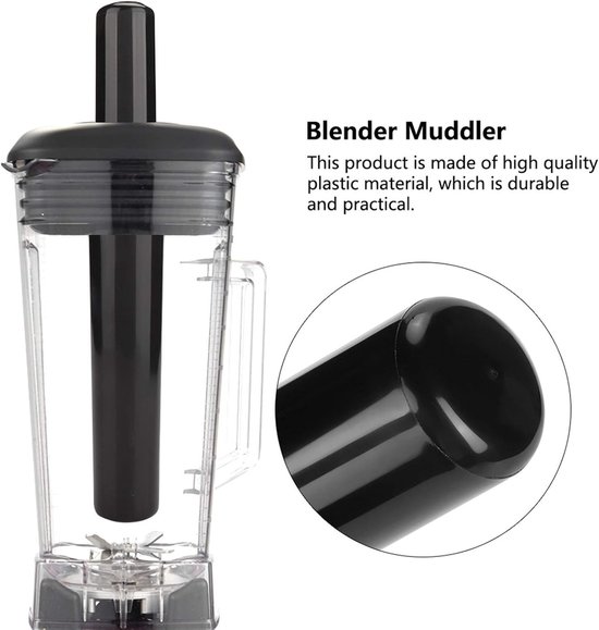 Blender Tamper en Muddler voor Mixers, 24 cm Plastic Accessoire voor Smoothies en Sauzen — afbeelding 2