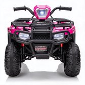 Triumpunpre - Elektrische kinderquad 12V - LED-koplampen muziek en USB - 2 snelheden - dubbele aandrijving 2x30W - voor 3-8 jaar - Magenta