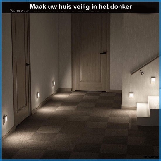 Led Nachtlampje – 2 stuks – Stekker – Dag/Nacht Sensor – Warm Licht – Dimbaar – Voor Kinderkamer & Hal van QTTVBTNA — afbeelding 5