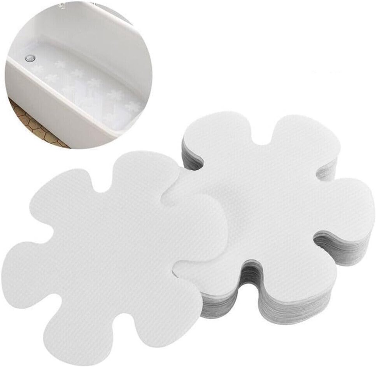 Transparante antislipstickers voor de badkamer - veilig antislip voor badkuip en douchevloer zonder sporen - bloemen 8cm - 20 stuks