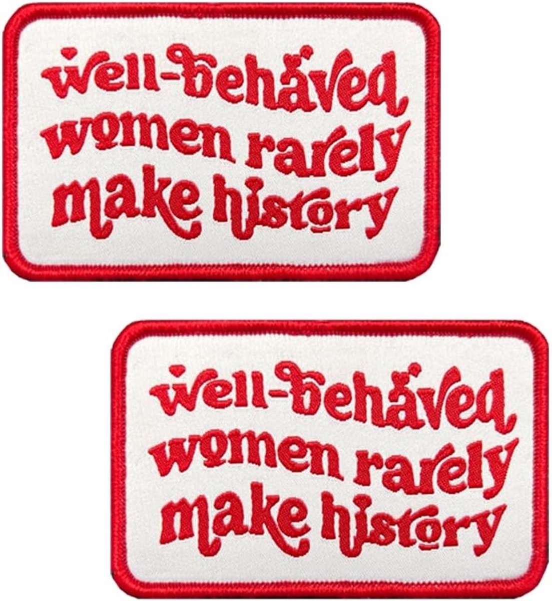 2 Stuks Zeldzame Geschiedenis Patches met Grappige Zegswijzen voor Kleding, Rugzakken en Hoeden - Borduurapplicaties voor DIY Accessoires en Bikers