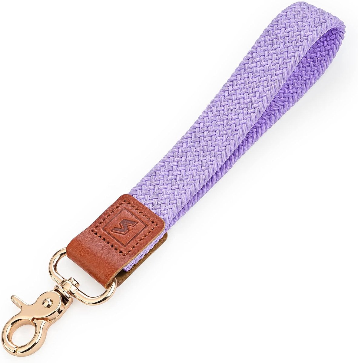 korte sleutelhanger, riem, sleutelkoord, gemaakt van hoogwaardig, superzacht geweven nylon, 105 licht paars, Taille unique