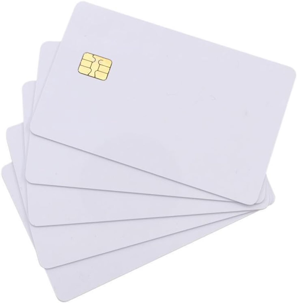 (pak van 10) Witte SLE4442 contact chip pvc smartcard