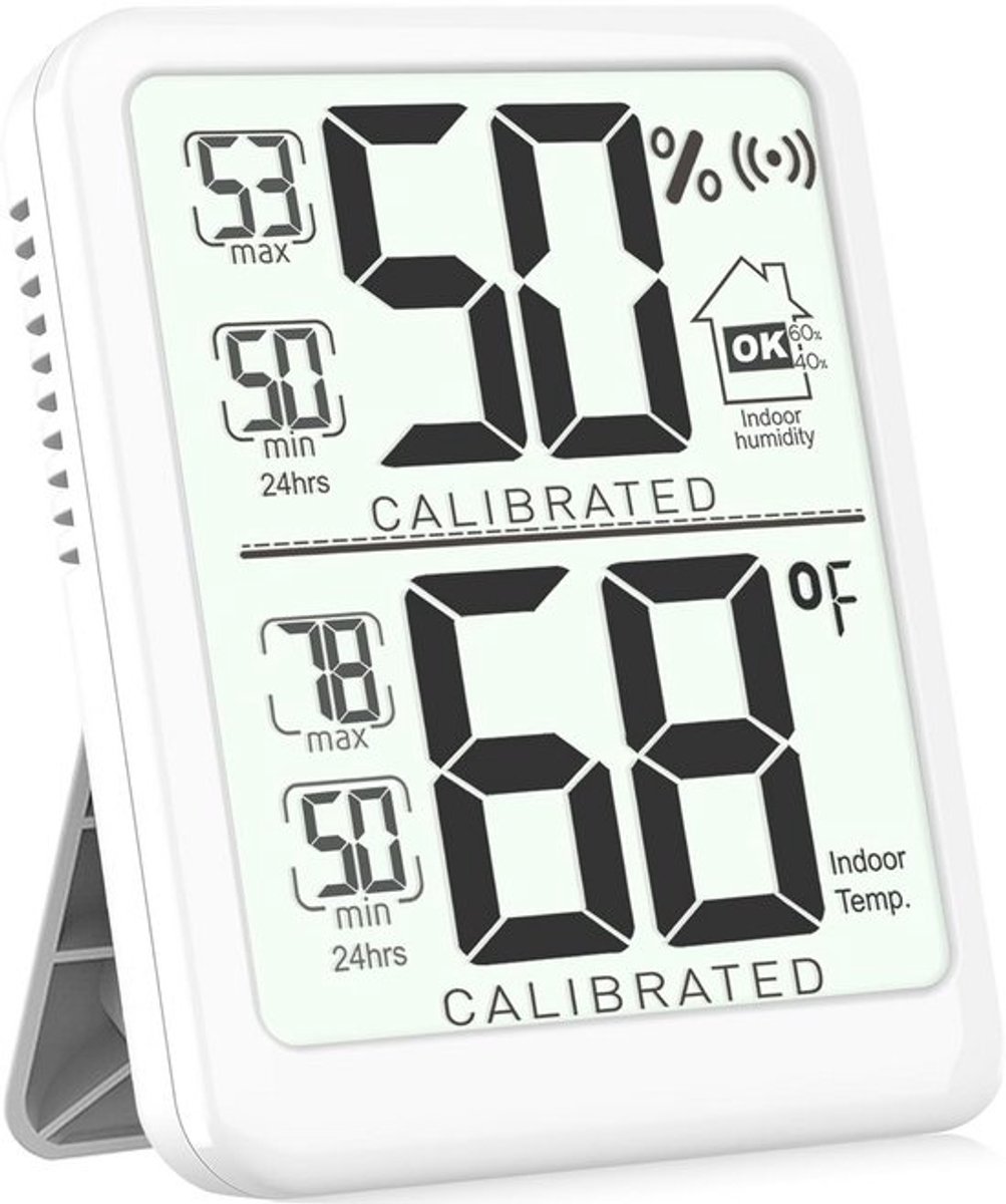 Kleine Digitale Hygrometer en Binnenthermometer met Max/Min Weergave