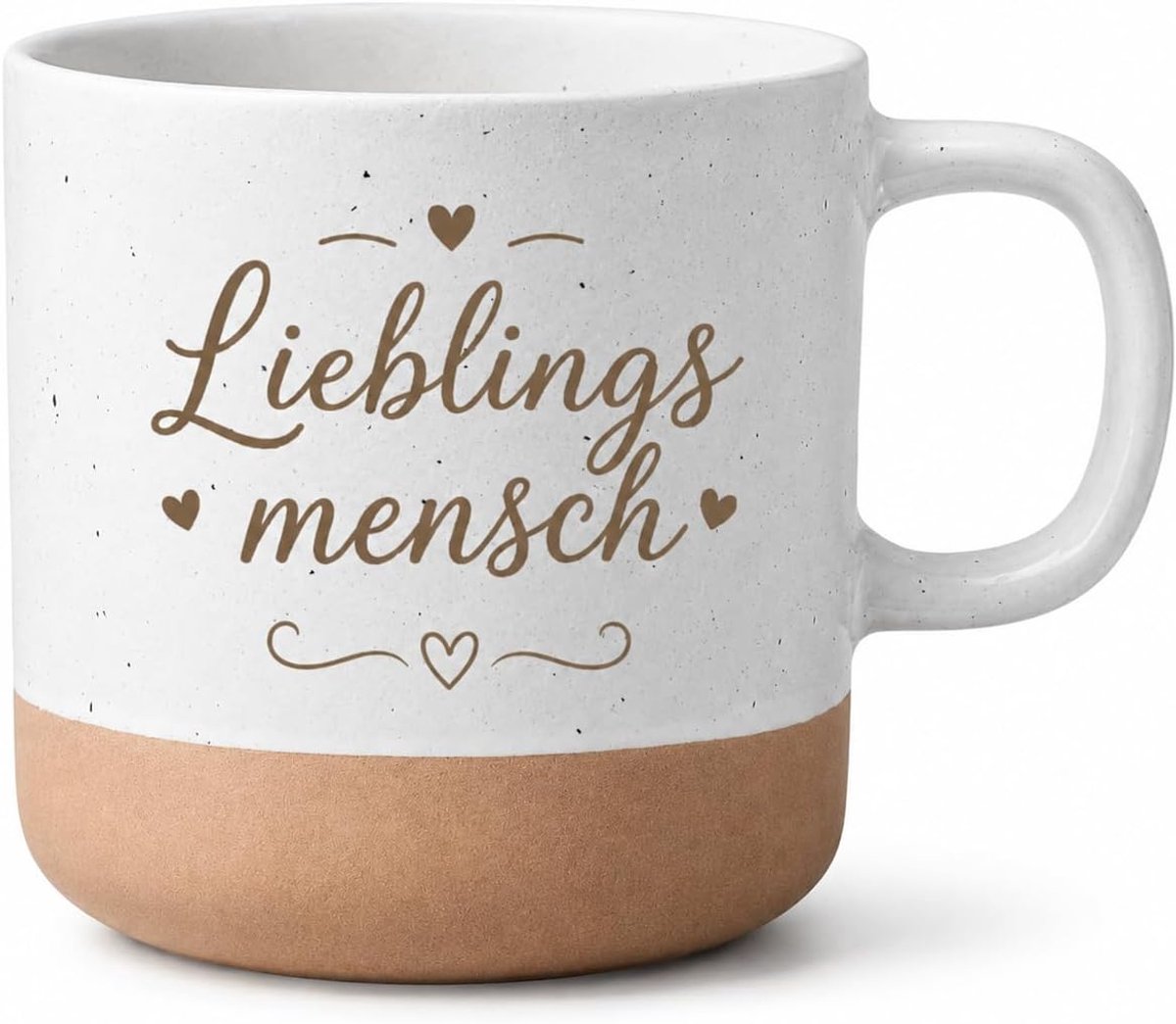 Lieblingsmensch Geschenk - Elegante keramische mok met hartmotief 450ML | Als cadeau voor vrouwen, beste vriendin, cadeau voor vriendin, verjaardag, Valentijnsdag en Kerstmis