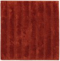 Terracotta badmat met verticale ribbels.