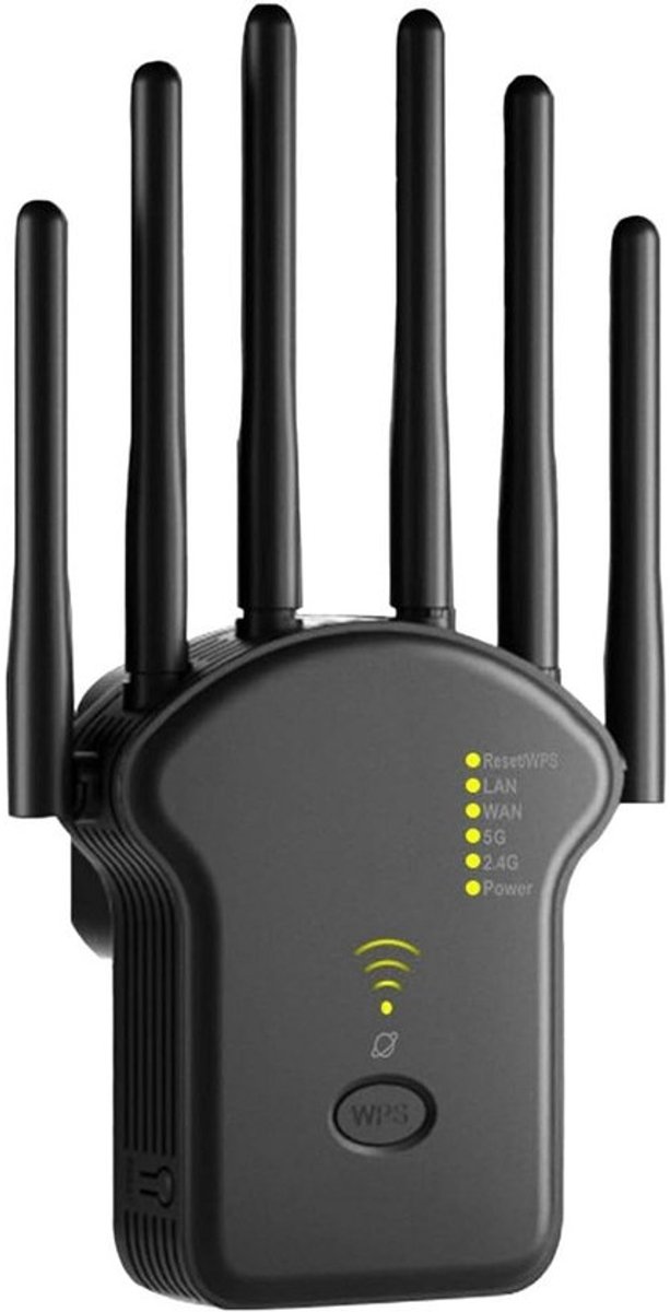 Krachtige Dual-Band Wifi Repeater 1200 Mbps Signaalversterker voor Thuis en Kantoor
