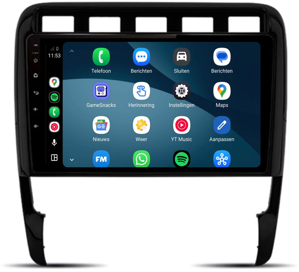 CarPlay autoradio geschikt voor Porsche Cayenne | 2002 t/m 2010 | Cartronix CTX-7208 | 2002 2003 2004 2005 2006 2007 2008 2009 2010 | 9 inch | Android 15 | Draadloos Apple CarPlay & Android Auto | 2GB + 32GB | Bluetooth & Wifi
