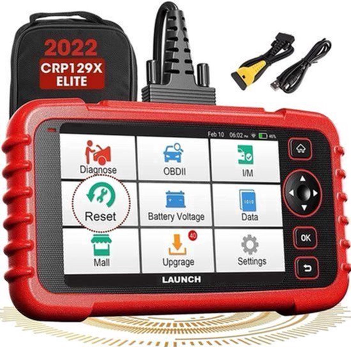 OBD2 Diagnosetool – Autodiagnose Scanner – Foutcode Uitlezer – Auto Scanner – Diagnostisch Apparaat – 4 Systemen Diagnose – 12 Onderhoudsfuncties