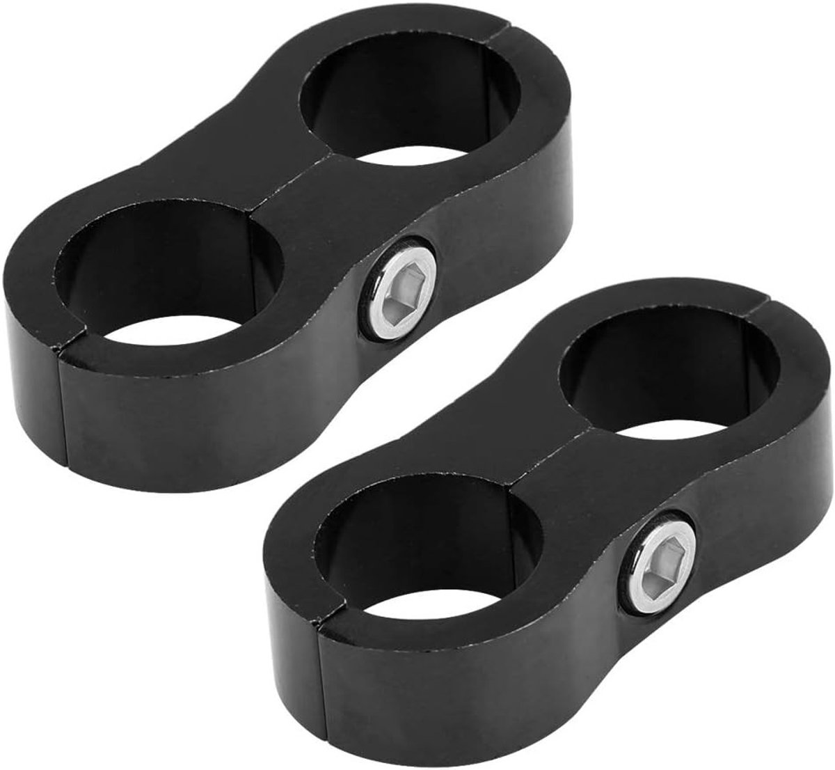 2 Stuks AN10 Gevlochten Slang Separator Klemmen, Universele Klem Fittingen voor Olieleidingen en Koelers, Aluminium Legering