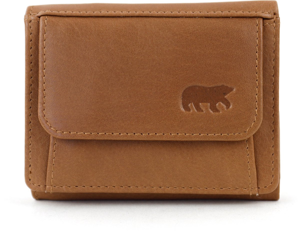 Bear Design Nana Leren Overslagportemonnee - Antler