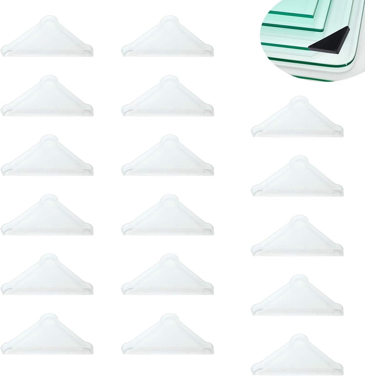 Hoekbeschermers voor Tafel in Glas - 20 Stuks Verstevigde Hoekbescherming voor Veiligheid en Bescherming (5mm x 50mm)