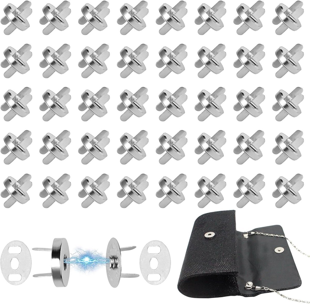 160 Stuks Magnetische Knopen - 18mm Sluitingen voor Creatieve Projecten en Handwerk